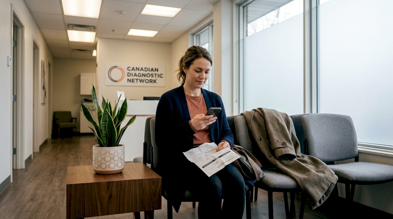 Patient waiting in medical imaging clinic
